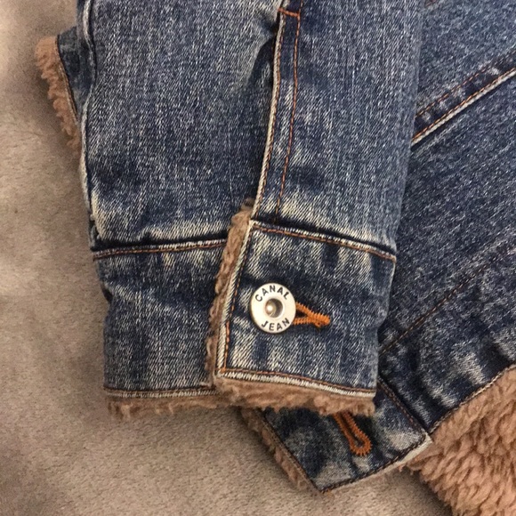 Canal Jeans Vintage Blue/Brown Denim/Sherpa Jacket Size S. Used in mint cond. - Picture 4 of 9